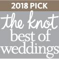 2018 Pick by the Knot for Best of Weddings.